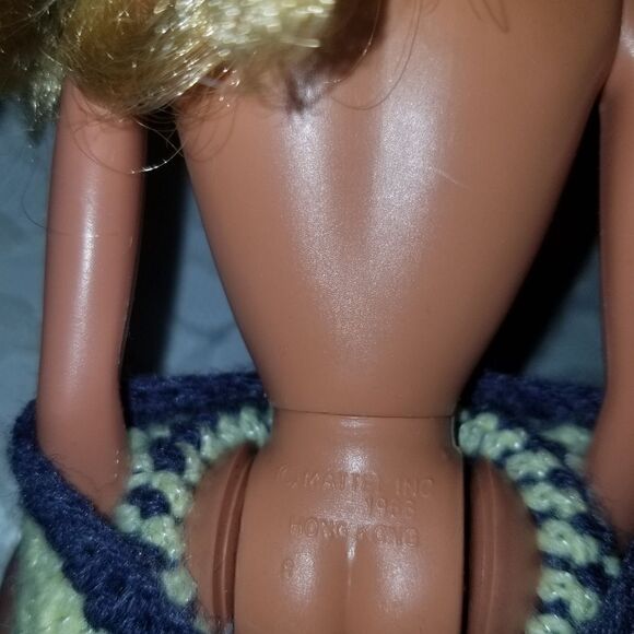 2 vintage 70's barbie with hand made crochet dresses - Picture 10 of 12